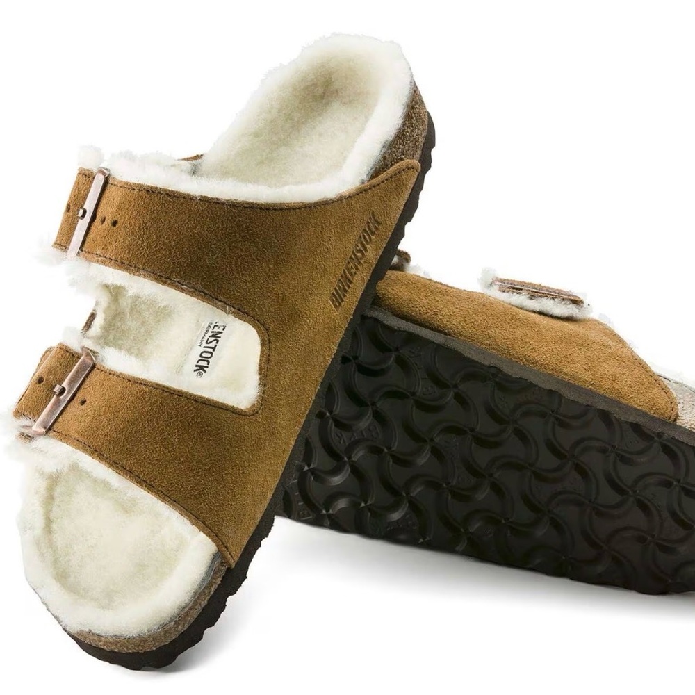 Birkenstock Arizona Shearling lined sandals size 43 unisex NIB